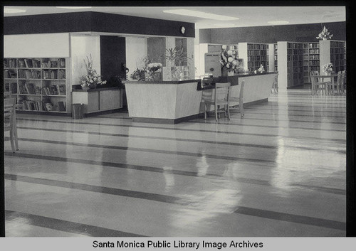 Interior of the Montana Avenue Branch Library, 1704 Montana Ave., Santa Monica, Calif