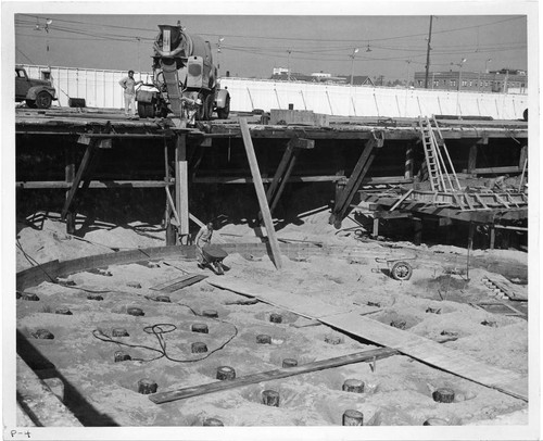 Construction site of Pacific Ocean Park, Santa Monica, Calif