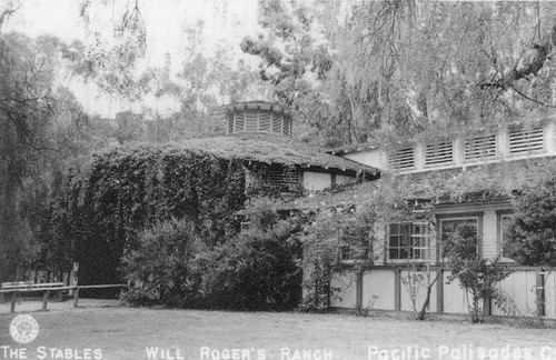 Stables at Will Rogers ranch, Pacific Palisades, Calif