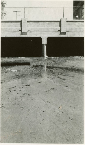 Storm drain by the Del Mar Club, Santa Monica, Calif., March 26, 1937