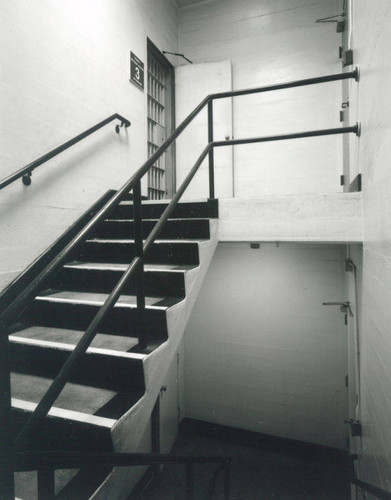 Interior of the Santa Monica City Hall Jail Wing designed by architects Joseph M. Estep and Donald B. Parkinson built with PWA funds in 1938-1939