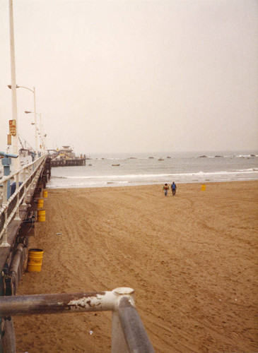 View of the Santa Monica Pier, January 22, 1983, before the storm on January 27 destroyed the end of the Pier