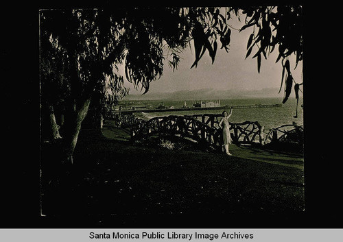 Palisades Park with view of the Santa Monica Pier and La Monica Ballroom