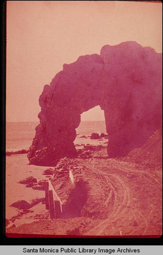 Arch Rock, south of Topanga Canyon, Calif
