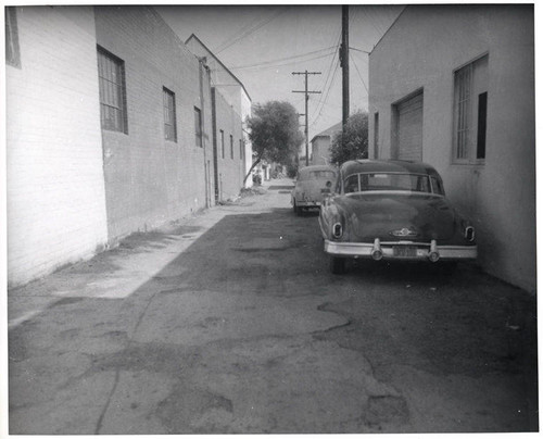 Nineteenth alley south of Wilshire Blvd. in Santa Monica, March 26, 1956