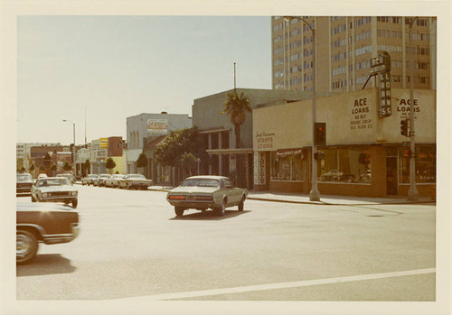 West side of Second Street (1400 block), looking south from Santa Monica Blvd. on Febuary 14, 1970