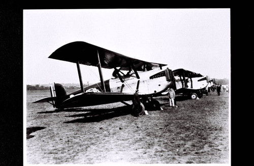Douglas World Cruisers being prepped for take-off before their legendary flight around the world, Clover Field, Santa Monica on March 16,1924