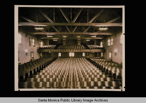 Interior of Lincoln Junior High School Auditorium Santa Monica, Calif