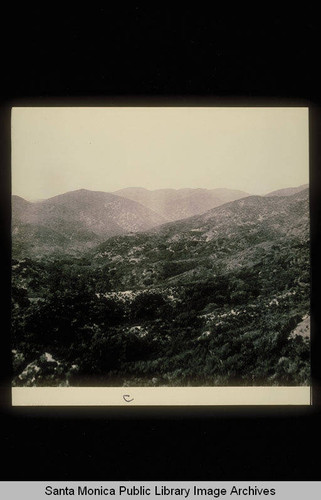 Panorama of the Santa Monica Mountains looking south and east