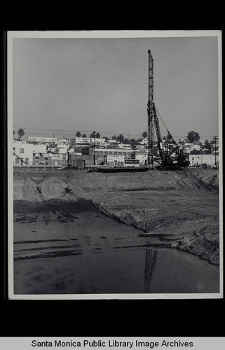 Excavation, Main Street and Neilson Way (near Bible Way Mission) for Santa Monica Shores Apartments