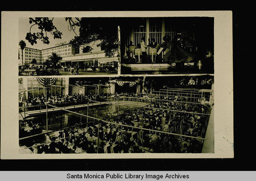 Poolside nightclub at the Miramar Hotel, Santa Monica, Calif