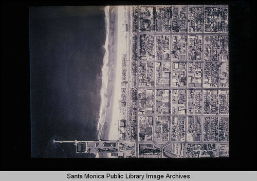 Fairchild Aerial Surveys photography of the Santa Monica coastline north to south from Wilshire Blvd. to the Santa Monica Pier (Job #C164-3) flown January 1928