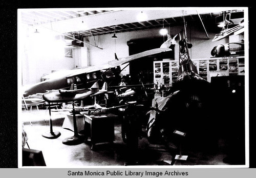 Interior of the Douglas Museum (Museum of Flying) Santa Monica, Calif