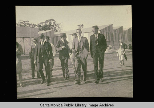 Charles Lindbergh at the old Douglas plant on Wilshire Blvd. in Santa Monica