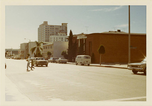 West side of Second Street (1300 block), looking south from Arizona Ave. on Febuary 14, 1970