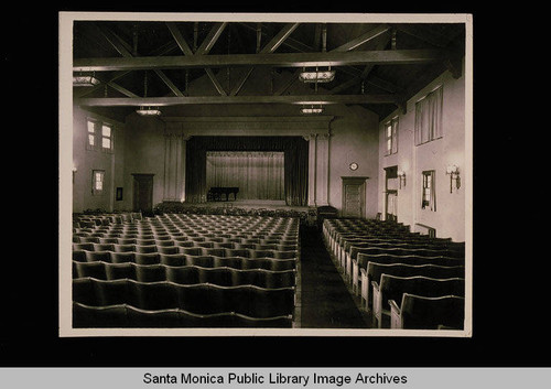 Auditorium in Lincoln Junior High School, Santa Monica, Calif