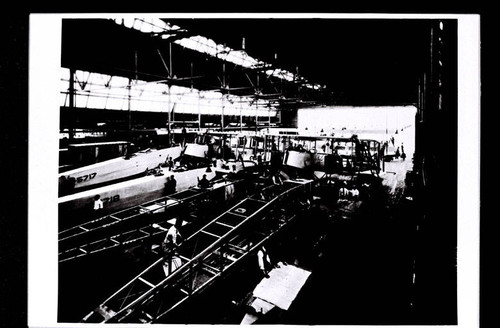 Martin Bomber (Glenn L. Martin) being constructed in the Douglas Aircraft Company workshop, Santa Monica, Calif