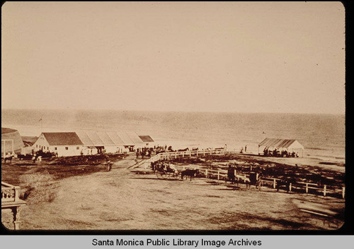 Looking west from the Santa Monica Hotel across the street from Palisades Park