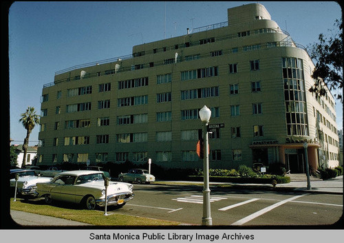 Shangri-La Apartments, 1301 Ocean Avenue (corner of Arizona and Ocean Avenues), Santa Monica, Calif