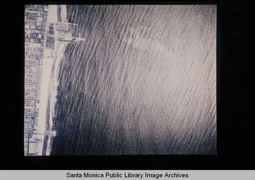 Fairchild Aerial Surveys photography of the Santa Monica coastline north to south from the Crystal Pier to the Ocean Park Pier (Job #C235-A10) flown June 1928