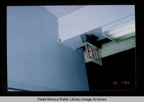 Northridge earthquake damage, Santa Monica Public Library, Main Library, January 17, 1994