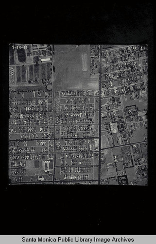 Aerial Survey of the City of Santa Monica west to southeast from Pico Blvd. to Centinela over Clover Field Scale 1:480 ft (Job #7255-10) flown July 18, 1941