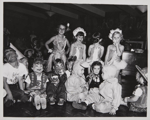 Children dressed in costumes