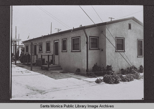 Rear of duplex on Colorado Avenue just east of Third Street, Santa Monica, Calif