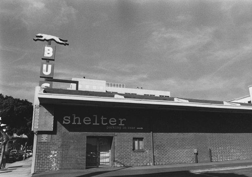 Former Greyhound Bus depot at 1433 Fifth Street, opened 1955, photographed while it was the Shelter furniture store in December 2003