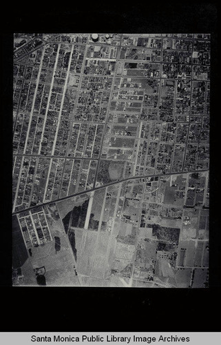 Aerial survey of the City of Santa Monica north to south (north on right side of the image) south of Ocean Park Blvd. to Venice Blvd. (Lincoln Blvd. runs through the center of image) (Job#C235-C11) flown on June 1928