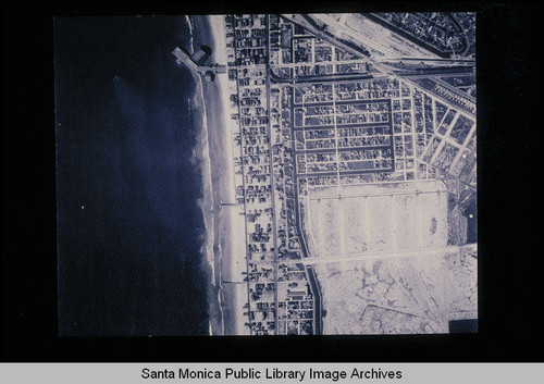 Fairchild Aerial Surveys photography of the Santa Monica coastline north to south from the Crystal Pier to Venice (Job #C164-12) flown January 1928