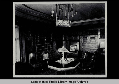 Interior of the Byrd A. Nebeker House (now 216 Georgina Avenue) built by H. Goetz in 1906 with Marsh and Russell, architects