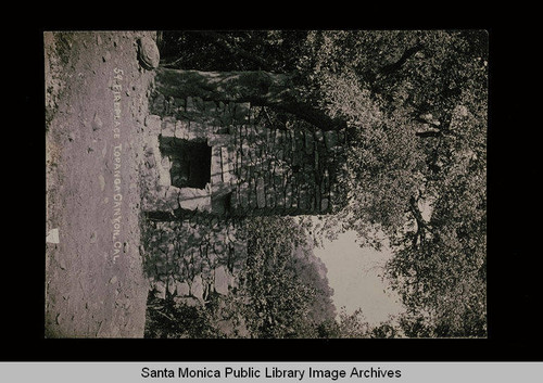 Remains of first house in Topanga Canyon, Calif