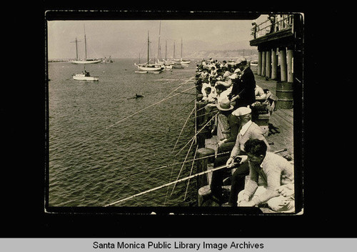 Fishing from the Santa Monica Pier