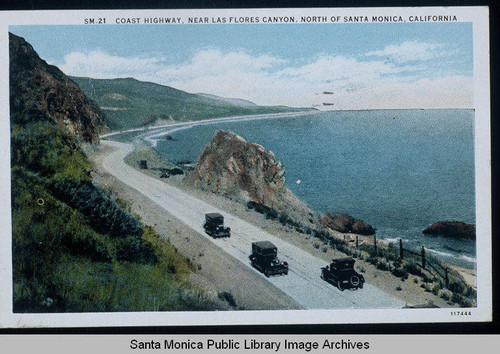 Pacific Coast Highway near Las Flores Canyon , north of Santa Monica, Calif