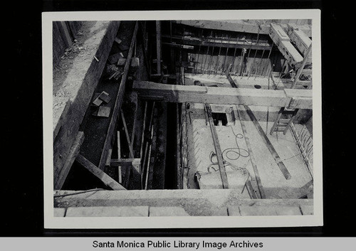 Excavation of the sewage pump plant across from the Santa Monica Pier on April 7, 1948