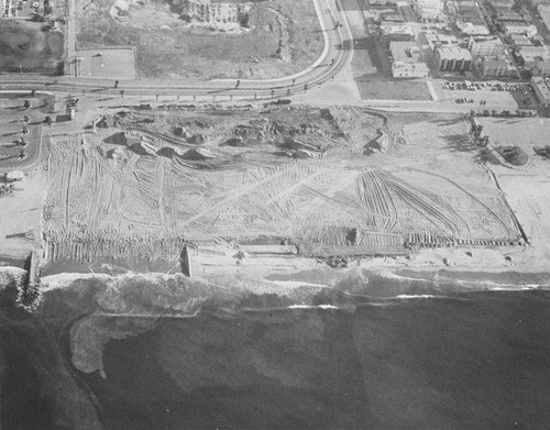 Looking east from the remnants of Pacific Ocean Pier, November 20, 1975, 9:00 AM