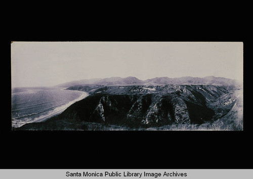 View of Santa Monica Canyon and coastline