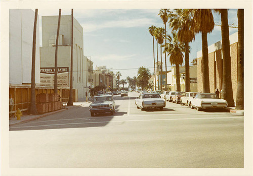 Arizona Ave. looking west from Fourth Street on February 14, 1970