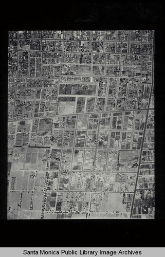 Aerial survey of the City of Santa Monica north to south (north on right side of image) Pico Blvd. to John Adams Junior High on Ocean Park Blvd. (Lincoln Blvd. runs through middle of image) (Job#C235-C9) flown in June 1928