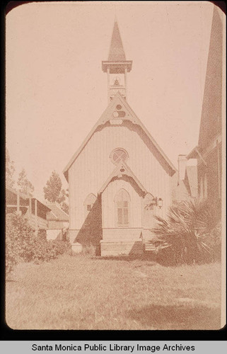 Church with steeple in Santa Monica, Calif