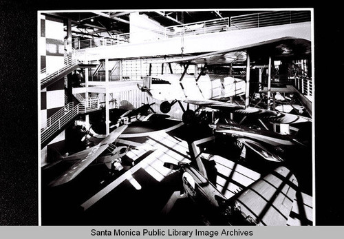 Airplanes in the Museum of Flying on Airport Avenue at Santa Monica Municipal Airport