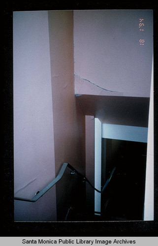 Northridge earthquake damage, Santa Monica Public Library, Main Library, January 17, 1994