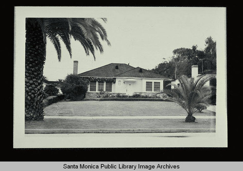 Marguerita Avenue (Lot 2, Tract 12012) Santa Monica, Calif., owned by Frederick and Cora Barnes (formerly Block H, Lots 13 and 14)