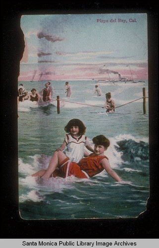 Bathers near Playa del Rey, Calif