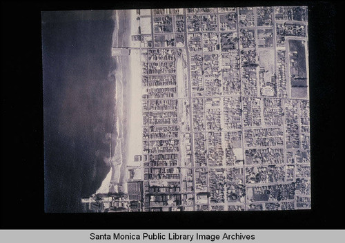 Fairchild Aerial Surveys photography of the Santa Monica coastline north to south from Ocean Park Blvd. to the Ocean Park Pier (Job #C164-8) flown January 1928