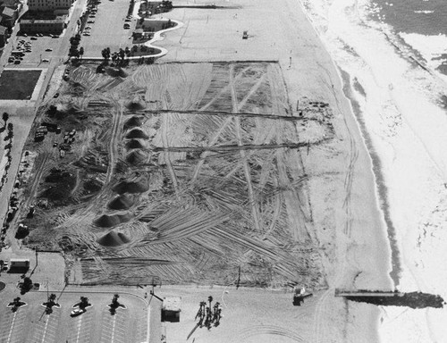 Looking south from the remnants of Pacific Ocean Pier, November 12, 1975, 10:00 AM