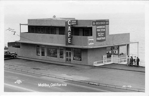 Canfield's Big Rock Cafe on Pacific Coast Highway, Malibu, Calif