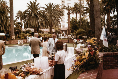 Olympic Torch Relay breakfast on July 21, 1984, Santa Monica, Calif