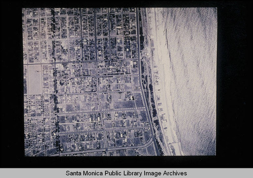 Fairchild Aerial Surveys photography of the Santa Monica coastline north to south from San Vicente Blvd. to Washington Avenue (Job #C235-B4) flown June 1928